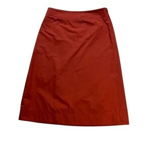 J. Crew A Line Skirt Terracotta Size 2 Cotton Knee Length